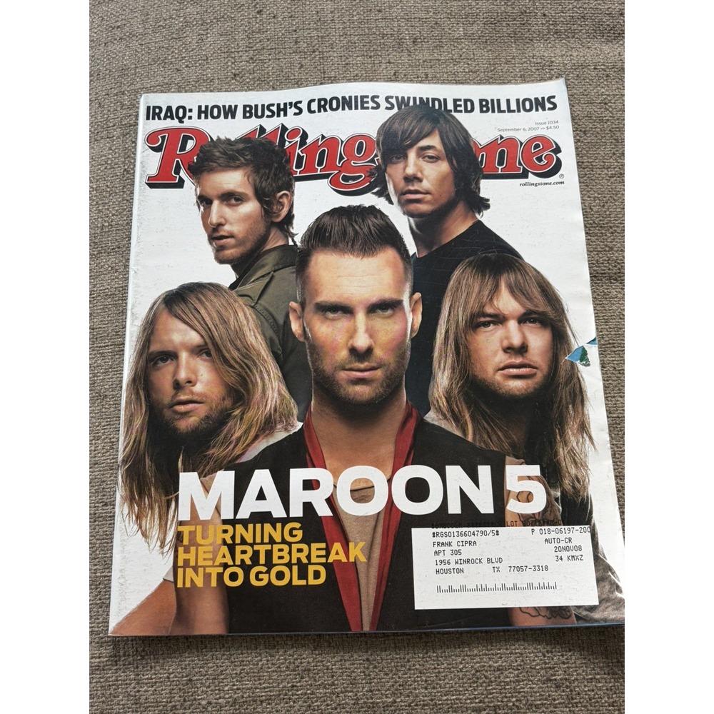 Y2k Vintage Rolling Stone June 2005 Issue 977 Maroon 5 Cover Music Illustrated